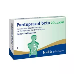 Pantoprazole beta 20 mg kwasowe tabletki dojelitowe, 7 szt