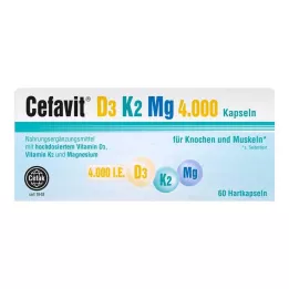 CEFAVIT D3 K2 Mg 4000 j.m. kapsułki twarde, 60 szt