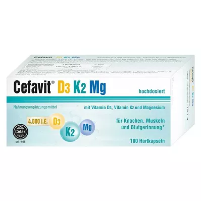 CEFAVIT D3 K2 Mg 4000 j.m. kapsułki twarde, 100 szt