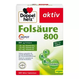 DOPPELHERZ Kwas foliowy 800 tabletek depot, 60 szt
