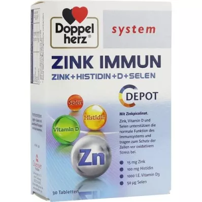 DOPPELHERZ Cynk Immune Depot System Tablets, 30 kapsułek