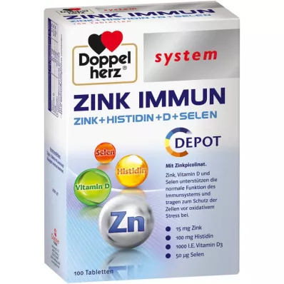 DOPPELHERZ Tabletki systemowe Zinc Immune Depot, 100 szt