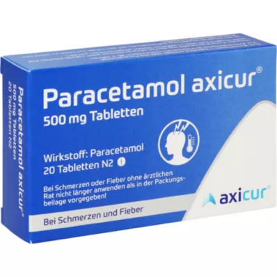 PARACETAMOL axicur 500 mg tabletki, 20 szt