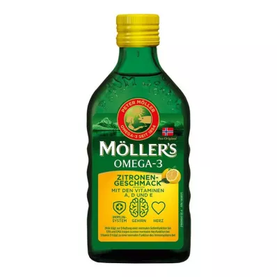 Olejek o smaku cytrynowym Omega-3 Möller, 250 ml