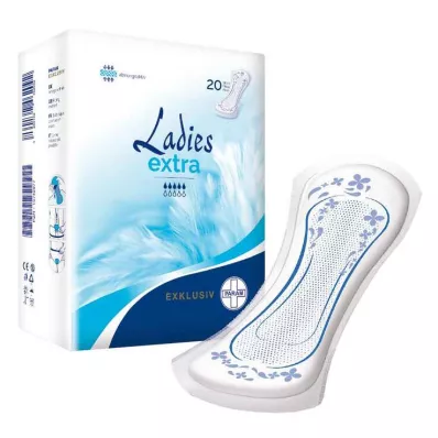 PARAM LADIES EXKLUSIV Dodatkowa wkładka na nietrzymanie moczu, 20 szt PARAM LADIES EXKLUSIV Dodatkowa wkładka na nietrzymanie moczu, 20 szt