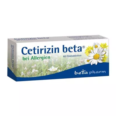 Cetirizine beta tabletki powlekane dla alergików, 60 sztuk Cetirizine beta tabletki powlekane dla alergików, 60 sztuk