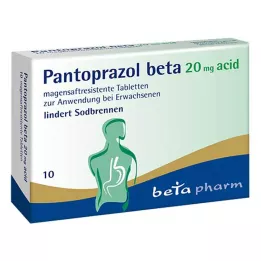 Pantoprazole beta 20 mg kwasowe tabletki dojelitowe, 10 szt