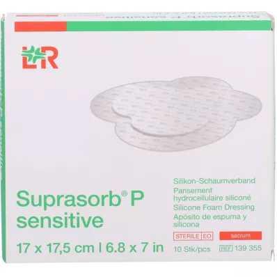SUPRASORB P sensitive PU-Schaumv.sacr.bor.17x17,5, 10 szt