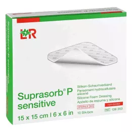SUPRASORB P sensitive PU-Foam v.non-bor.15x15cm, 10 szt