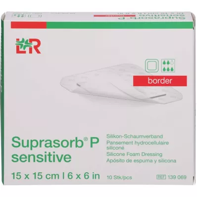 SUPRASORB P sensitive PU-Obramowanie piankowe 15x15cm, 10 szt