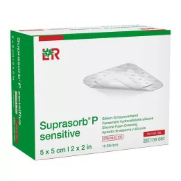 SUPRASORB P sensitive PU-Pianka v.bor.lite 5x5cm, 10 szt