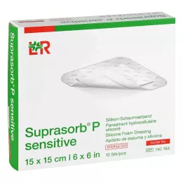 SUPRASORB P sensitive PU-Pianka v.bor.lite 15x15cm, 10 szt
