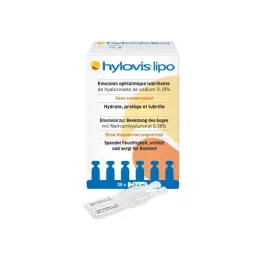 HYLOVIS pipety jednodawkowe do kropli do oczu Lipo, 30 x 0,4 ml