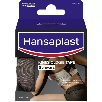 HANSAPLAST Sport Kinesiology Tape 5 cmx5 m czarny, 1 szt