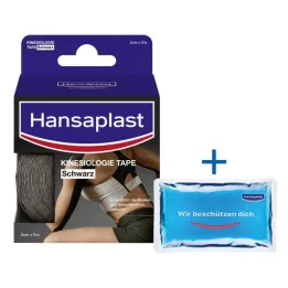 HANSAPLAST Sport Kinesiology Tape 5 cmx5 m czarny, 1 szt