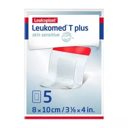 LEUKOMED T plus skóra wrażliwa sterylny 8x10 cm, 5 szt