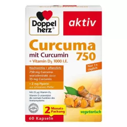 DOPPELHERZ Kurkuma 750 kapsułek, 60 kapsułek