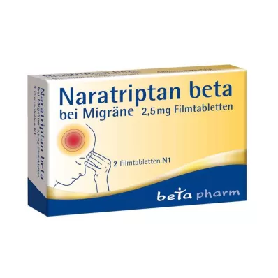 Naratryptan beta na migrenę 2,5 mg tabletki powlekane, 2 szt