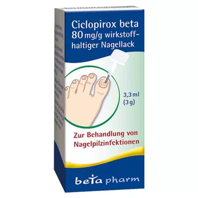 Aktywny lakier do paznokci Ciclopirox beta 80 mg/g, 3,3 ml Aktywny lakier do paznokci Ciclopirox beta 80 mg/g, 3,3 ml