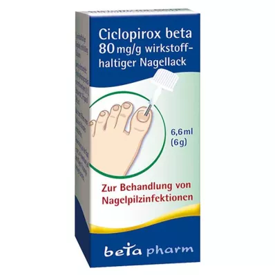 Aktywny lakier do paznokci Ciclopirox beta 80 mg/g, 6,6 ml Aktywny lakier do paznokci Ciclopirox beta 80 mg/g, 6,6 ml
