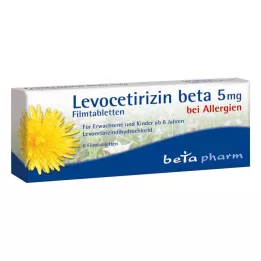 LEVOCETIRIZIN Tabletki powlekane beta 5 mg, 6 szt