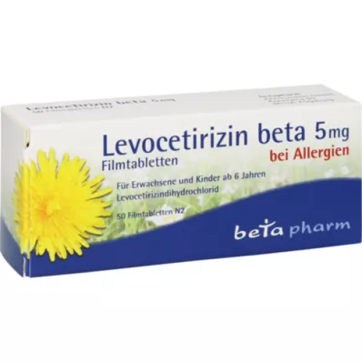 LEVOCETIRIZIN Tabletki powlekane beta 5 mg, 50 szt
