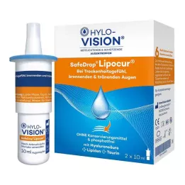 HYLO-VISION Krople do oczu SafeDrop Lipocur, 2 x 10 ml