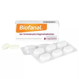 BIOFANAL na grzybicę pochwy 100 000 j.m. tabletki dopochwowe, 12 szt
