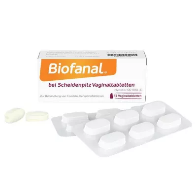 Biofanal® na pleśniawki tabletki dopochwowe, 12 szt