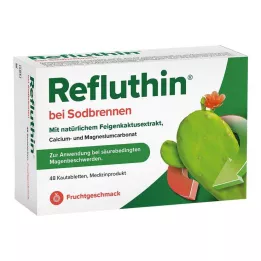 REFLUTHIN na zgagę tabletki do żucia owocowe, 48 szt