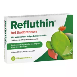 Refluthin na zgagę tabletki do żucia miętowe, 16 szt