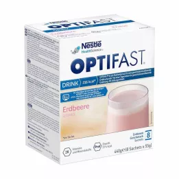 OPTIFAST Drink Strawberry Powder, 8X55 g