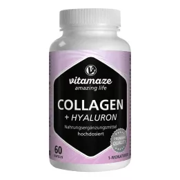 COLLAGEN 300 mg+Hyaluron 100 mg kapsułki o wysokiej dawce, 60 szt