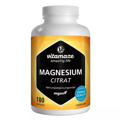 MAGNESIUMCITRAT 360 mg kapsułki wegańskie, 180 szt