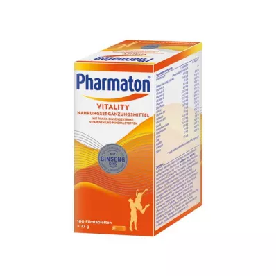 Pharmaton z ekstraktem z żeń-szenia i witaminami, 100 sztuk Pharmaton z ekstraktem z żeń-szenia i witaminami, 100 sztuk