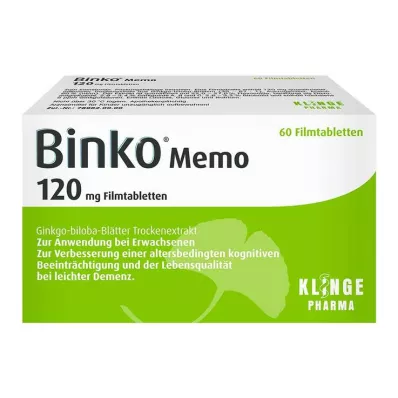 BINKO Memo 120 mg tabletki powlekane, 60 szt BINKO Memo 120 mg tabletki powlekane, 60 szt