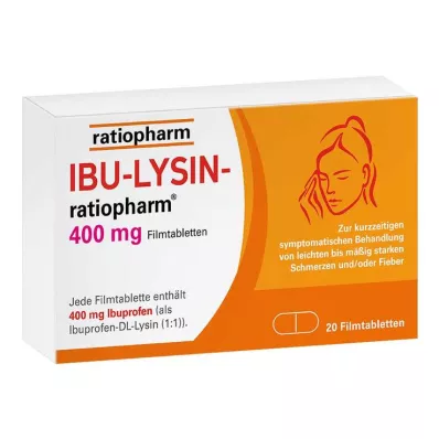 IBU LYSIN Ratiopharm 400 mg - z ibuprofenem, 20 szt IBU LYSIN Ratiopharm 400 mg - z ibuprofenem, 20 szt