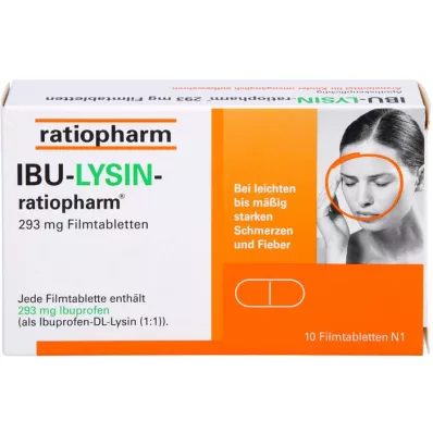 IBU-LYSIN-ratiopharm 293 mg tabletki powlekane, 10 szt