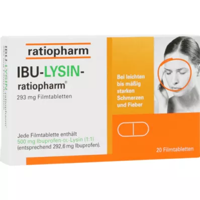 IBU-LYSIN-ratiopharm 293 mg tabletki powlekane, 20 szt