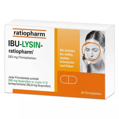 IBU-LYSIN-Ratiopharm® 293 mg tabletki powlekane, 20 szt IBU-LYSIN-Ratiopharm® 293 mg tabletki powlekane, 20 szt