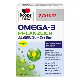 DOPPELHERZ Kapsułki Omega-3 z systemem roślinnym, 120 szt