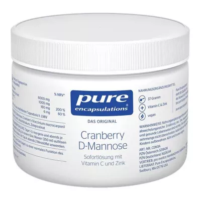 PURE ENCAPSULATIONS D-mannoza z żurawiny w proszku, 37 g PURE ENCAPSULATIONS D-mannoza z żurawiny w proszku, 37 g