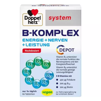 DOPPELHERZ Tabletki systemowe B-complex, 60 szt DOPPELHERZ Tabletki systemowe B-complex, 60 szt