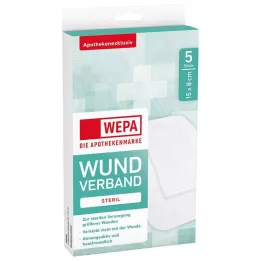 WEPA Opatrunek na ranę 8x15 cm sterylny, 5 szt