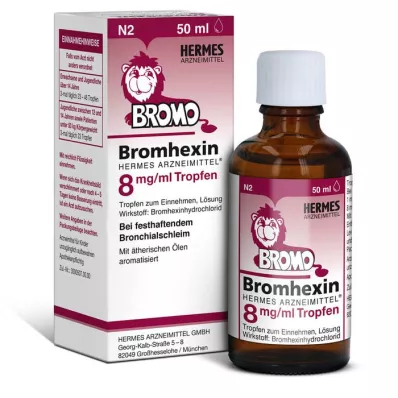 BROMHEXIN Hermes Arzneimittel 8 mg/ml krople, 50 ml