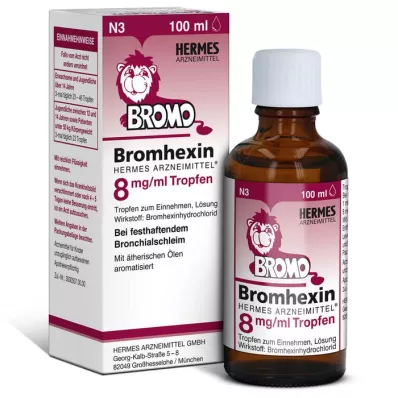 BROMHEXIN Hermes Arzneimittel 8 mg/ml krople, 100 ml