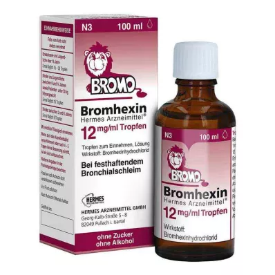 Bromheksyna HERMES Medicines® 12 mg/ml krople, 100 ml Bromheksyna HERMES Medicines® 12 mg/ml krople, 100 ml