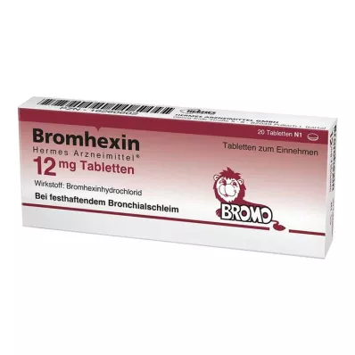 Bromheksyna HERMES Medicines® 12 mg tabletki, 20 szt Bromheksyna HERMES Medicines® 12 mg tabletki, 20 szt