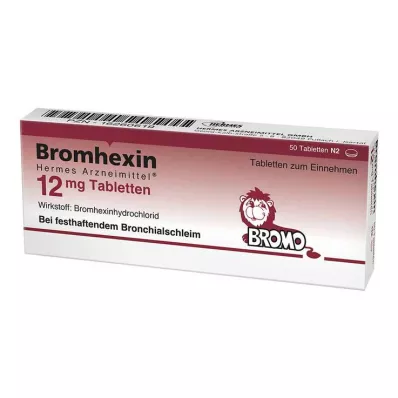 Bromheksyna HERMES Medicines® 12 mg tabletki, 50 szt Bromheksyna HERMES Medicines® 12 mg tabletki, 50 szt