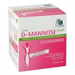 D-MANNOSE PLUS 2000 mg Pałeczki z witaminami i minerałami, 60X2,47 g
